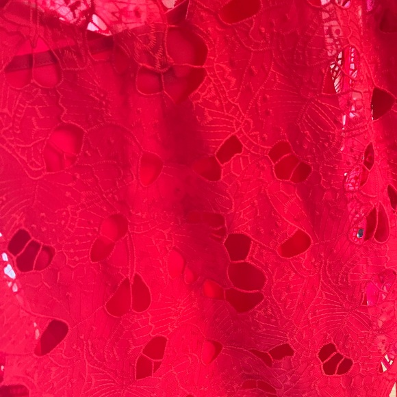 White House Black Market embroidered butterfly blouse size 4 oversized - Picture 2 of 8